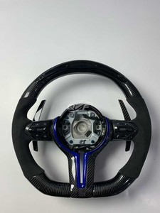 Volant sport chauffant avec palettes <span class=keywords><strong>pour</strong></span> BMW F01 F06 F10 F11 F15 F20 F21 F22 F30 F31 F32 F36 en fibre de carbone - Product Image 6