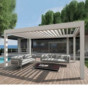 Perse en aluminium coloré <span class=keywords><strong>pour</strong></span> jardin, <span class=keywords><strong>pied</strong></span> libre, étanche, motorisé, automatique, pergola en aluminium biocliatique - Product Image 2