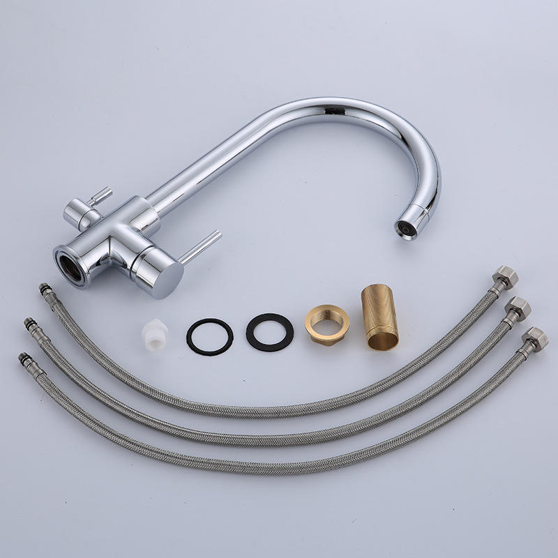 新発売 3 in 1 浄水器付き蛇口 クロムメッキ 3ウェイ飲料水 キッチン