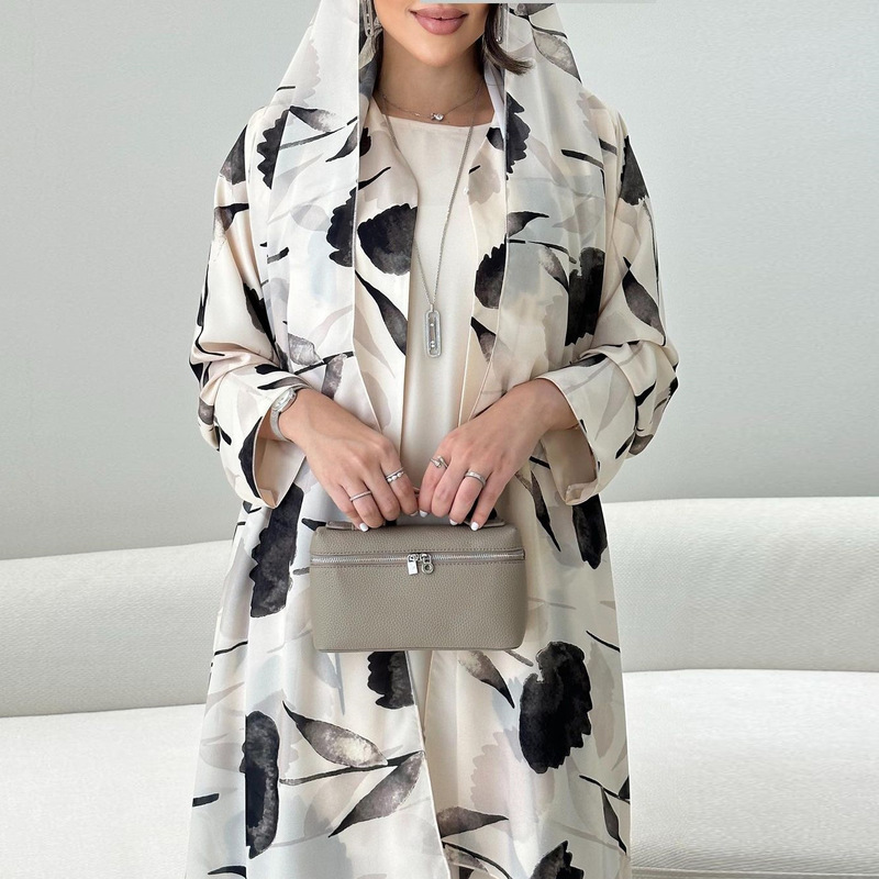 Modest Cardigan Abaya Fashion Trend Printed