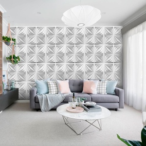 Panneaux muraux 3D en PVC modernes pour usage <span class=keywords><strong>intérieur</strong></span>/extérieur 50x50cm Blanc pour la décoration d'entrepôts et de maisons - Product Image 3