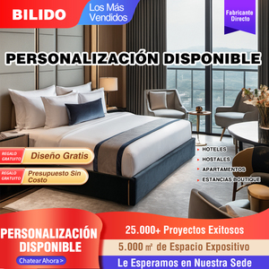 Bilido Ensembles de chambre d'hôtel modernes personnalisables Lit double standard Armoire individuelle en bois pour Apartamentos Habitaciones Personas - Product Image 2