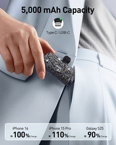 <span class=keywords><strong>พา</strong></span><span class=keywords><strong>ว</strong></span><span class=keywords><strong>เวอร์</strong></span><span class=keywords><strong>แบงค์</strong></span>พกพาแบบแคปซูลเพชรแท้ ประกาย<span class=keywords><strong>ว</strong></span>ิบ<span class=keywords><strong>ว</strong></span>ับ ความจุ 5000 มิลลิแอมป์ ดีไซน์หรูหรา แฟชั่น ของข<span class=keywords><strong>ว</strong></span>ัญสำหรับสา<span class=keywords><strong>ว</strong></span>ๆ ผู้หญิง - Product Image 5