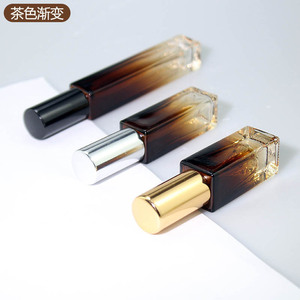 Flacon pulvérisateur portable de voyage à brume fine 5ml 10ml 20ml, atomiseur carré en verre bleu dégradé, sérigraphié mat, vide pour <span class=keywords><strong>parfum</strong></span> - Product Image 2