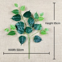 Jumei Simulation Sapium Bodhi Glue Branches et Feuilles Artificielles en Plastique Écologique 60cm pour Arbres Muraux Suspendus Automne/Pâques Longue Durée
