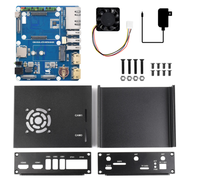 WIFI6 papan dasar Ethernet ganda untuk Raspberry Pi CM4, komputer Mini dengan Slot kunci M.2 E dukungan 5G/4G NVMe (CM4 tidak termasuk)
