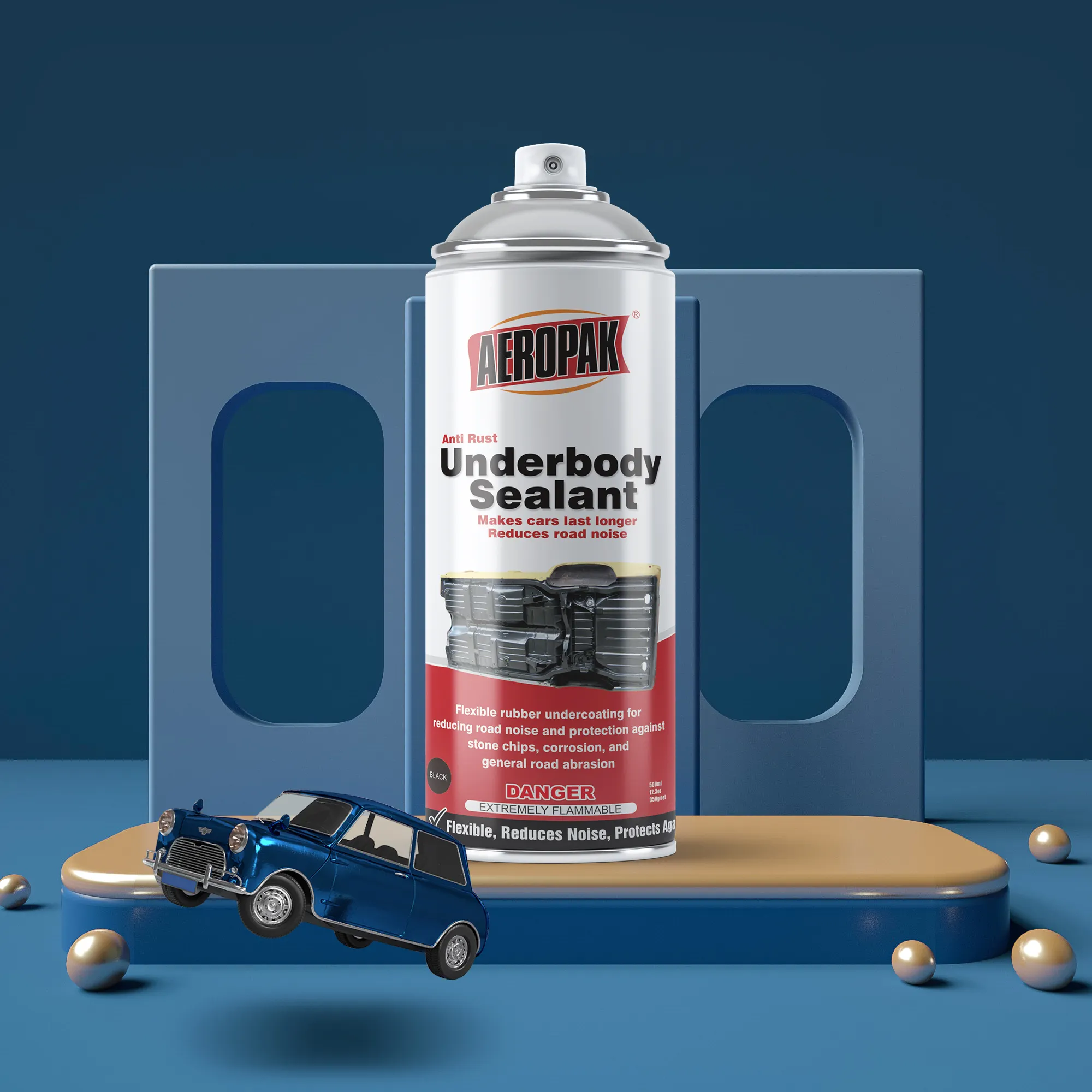 Auto pflege Chassis Armor Rubber ized Coating Schwarzes Unter beschichtung spray