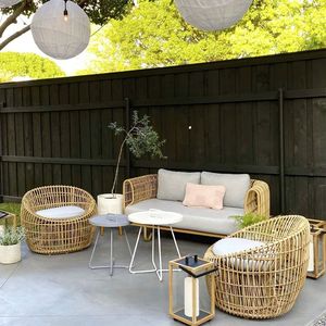 Outdoor Leisure Set Garden Terrace Balcony Homestay Lounge Combination Woven Backyard Patio Waterproof - Product Image 4