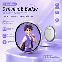 Badge électronique HyperCrafts avec écran tactile intelligent IPS, contrôlable par application, pour fans d'anime, cartes d'étudiant, cadeau tendance DIY