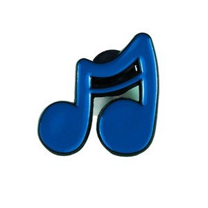 Broche de mode série musicale de dessins animés avec un design unique de note de musique bleue, badge métallique polyvalent pour la décoration de sac à dos - Product Image 5