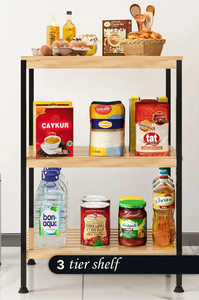 Organizer per armadietti fatti a mano mensola per oggetti da cucina in legno Freestanding Organizer <span class=keywords><strong>3</strong></span> vani porta mobili - Product Image 2