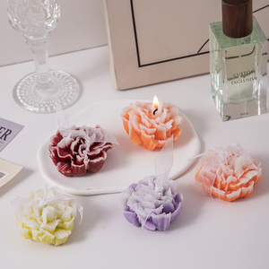 Fleur d'oeillet parfum aromathérapie cristal décor fête des mères bougies parfumées - Product Image 3