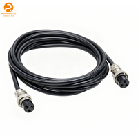 Kabel Konektor Pengunci Ulir Bundar 3 Inti Kustom, Kabel Ekstensi Female ke Female untuk Peralatan Otomasi