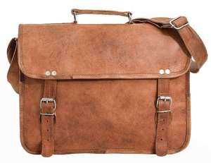 Handmade Large <b>Laptop</b> Sling <b>Bag</b> Custom Logo Vintage Crossbody <b>Messenger</b> Men Women Casual Office Travel Work Vacation Genuine - Product Image 3