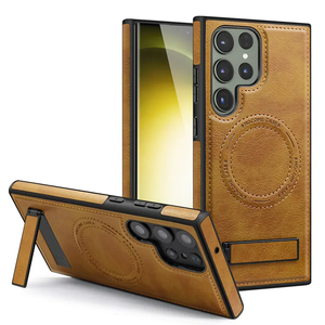 2025 Nueva Funda de cuero magnético de lujo para <span class=keywords><strong>Samsung</strong></span> <span class=keywords><strong>Galaxy</strong></span> S25 Ultra S25 <span class=keywords><strong>Plus</strong></span> S24 S23 <span class=keywords><strong>S22</strong></span> funda trasera ultradelgada con soporte - Product Image 1