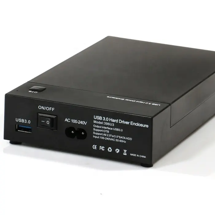 Multifunctional 3.5 Inch Mobile Hard Disk Box Built In Power Supports Computers with 10TB Large Disks