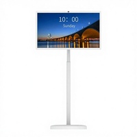 Téléviseur portable intelligent LED IBoard Factory de 24,5 pouces avec support rotatif, blanc, meuble de salle de bain, batterie intégrée, 4 à 6 heures
