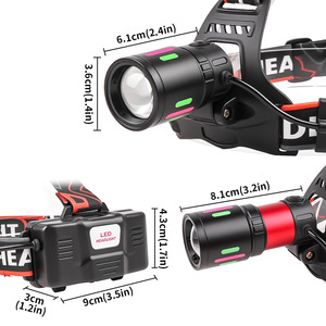 Linterna frontal LED recargable de 30W con batería 18650 para pesca nocturna al aire libre e iluminación de aventura - Product Image 3