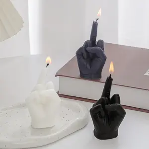 LE173 домашняя декоративная креативная свеча ручной работы со средним пальцем свеча экологичная