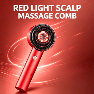 Brosse de massage du cuir chevelu étanche IPX7 à lumière rouge et bleue, 3 modes, applicateur d'huile liquide, peigne à double usage humide et sec, rechargeable par USB-C - Product Image 6