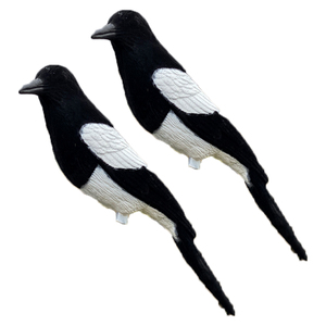 Esche di caccia floccate gazza esca uccelli per trappola <span class=keywords><strong>uccello</strong></span> dipinto decorazione del giardino - Product Image 1