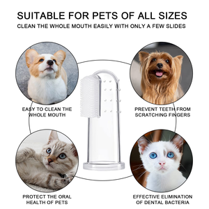 Vente en gros d'usine - Brosse à dents pour animaux de compagnie super douce pour le soin dentaire des chiens et des chats - Product Image 5