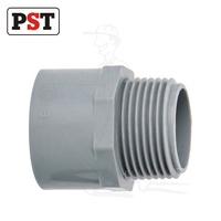 Adaptateur mâle en plastique certifié ETL avec écrou de blocage et surface lisse pour raccordement de tuyaux en PVC