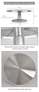 แท่นวางเค้กทรงกลมทำจากโลหะสำหรับตกแต่งงานเลี้ยงวันเกิดเค้กแต่งงานขนาด12นิ้ว - Product Image 6