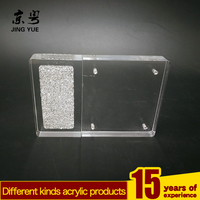 Acrylique moderne de luxe, écologique, recyclable, personnalisé, transparent, carré, magnétique, résistant à l'eau, léger, avec revêtement UV