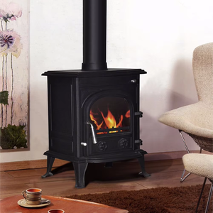 Poêle à bois design européen moderne en acier avec chauffage sans fumée pour usage extérieur et intérieur en villa - Product Image 2