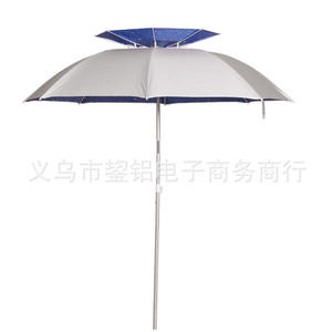 Parapluie de pêche à double toit en alliage d'aluminium Super protection UV 2m Design classique avec accessoire de magasin pour cadeaux d'affaires - Product Image 5