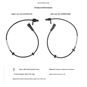 479509510r Đức chất lượng ABS Cảm biến bánh xe cho Renault bánh sau không thấm nước và chịu nhiệt độ cao - Product Image 4