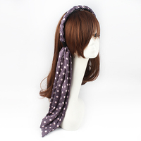 Headband Jinhe Polka Dot Baru untuk Musim Panas, Ringan dan Berbahan Kain yang Bernapas, Gaya Korea, Headband Pita Wanita