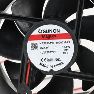 Ventilateur axial de refroidissement pour armoire électrique et onduleur SUNON HA80251V4-1000C-A99 40x40x20mm 12VDC 0.54W 40mA 2000RPM 23.9CFM avec roulement à billes - Product Image 6