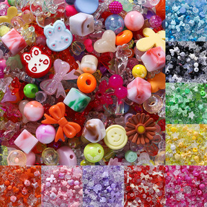 500g/sacchetto Perline acriliche miste a tema cartoni animati per la creazione di gioielli fai da te e braccialetti - Product Image 2