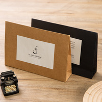 Sobre Expandible Personalizado de Papel Kraft Negro A5 |   Bolsa de Embalaje para Camisetas de Vendedor de Ropa, Color y Tamaño Personalizados