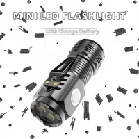 ABS USB IP65 Pas Cher Forte Pince À Stylo Magnétique En Plein Air Rechargeable Offre Spéciale Mini Lampe De Poche LED Forte Lumineuse Petite Torche Lumière