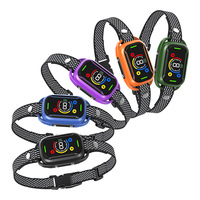 Furrivo 2-in-1 Hunde-Bellhalsband mit Fernbedienung, Piepton, Vibration, Schock, Wiederaufladbar, Farbdisplay, Anti-Bell-Training, Manuell, OEM