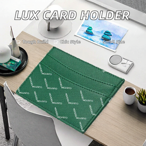 Porta Carte <span class=keywords><strong>di</strong></span> <span class=keywords><strong>Lusso</strong></span> <span class=keywords><strong>di</strong></span> Alta Qualità Firmato con Motivo a Lettere, Portafoglio Sicuro per Carte <span class=keywords><strong>di</strong></span> Credito per <span class=keywords><strong>Uomo</strong></span> e Donna - Product Image 3