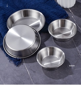 <span class=keywords><strong>Plat</strong></span> à tremper en acier inoxydable avec logo personnalisé assiette à bol pour sauce piquante - Product Image 6