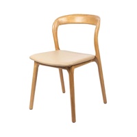 Orangfurn Chaise de salle à manger moderne en bois massif pliée en caoutchouc chêne acacia pin procédés de traitement mature
