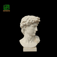 Sculpture de figure de buste masculin romain décoratif de bureau à domicile en marbre naturel sculpté à la main