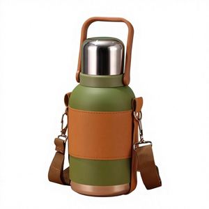 Outdoor Large Capacity Eco-Friendly 316 Stainless Steel Thermos Tea Water Separation Kettle Water <b>Bottle</b> Flask Strap Rope Handle - Product Image 1