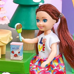 2024 filles Offre Spéciale semblant jouer bricolage supermarché thème <span class=keywords><strong>maison</strong></span> de poupée jouets jouer rose <span class=keywords><strong>maison</strong></span> de poupée accessoires jouets - Product Image 3