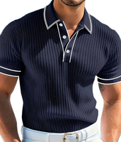 Kaos Golf Pria Berkualitas Tinggi Baru Musim Panas Kasual Rajutan 100% Katun Lengan Reguler Motif Cetak Bernapas Cepat Kering