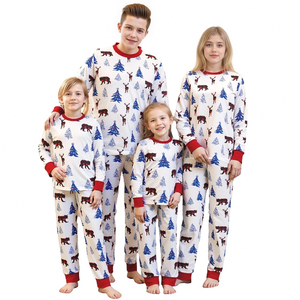 Hongbo OEM a juego-Vacaciones-familia-pijamas al por mayor diseño logo bambú Modal familia <span class=keywords><strong>disfraces</strong></span> ropa para Halloween Navidad - Product Image 2