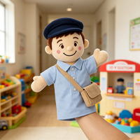Marionnette à main en peluche personnalisée avec membres mobiles, jouet en peluche doux, cadeau promotionnel de marque OEM, approvisionnement en gros