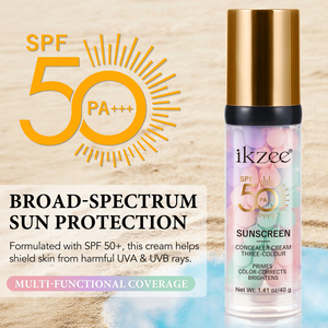 Crème isolante solaire IKZEE SPF 50, correcteur de teint, éclaircissant, correcteur de trois couleurs, base de maquillage pour le <span class=keywords><strong>visage</strong></span> - Product Image 3