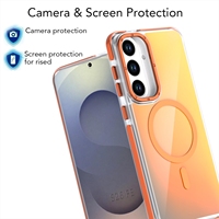 Étui de téléphone magnétique 2-en-1 en acrylique transparent anti-jaunissement à dégradé de couleurs tendance pour la série Samsung S26 FE