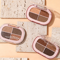 Palette de sourcils OEM 4 couleurs, poudre compacte soyeuse ultra-fine, pigment naturel, sans poudre volante, application facile